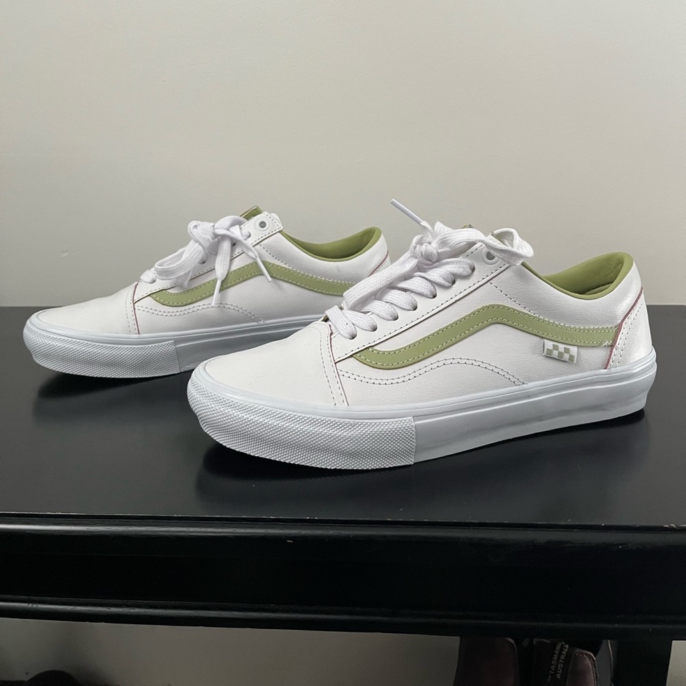 Vans Skate Old Skool Serio Vault Popcush Leather Wearaway Mint 8.5M New with Box